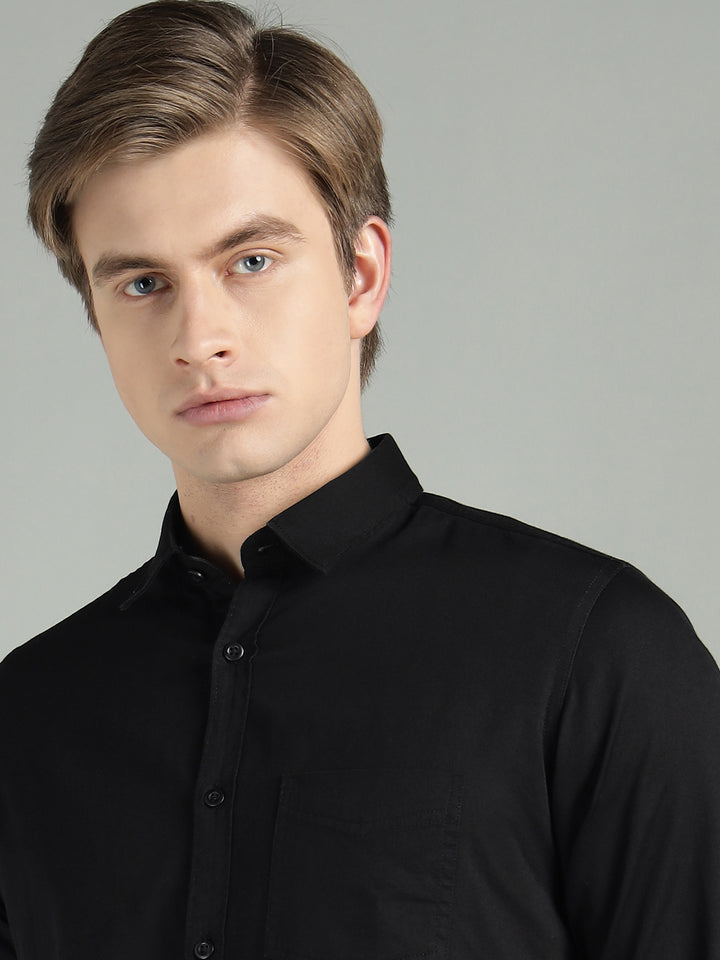 Men Slim Fit Cotton Casual Shirt