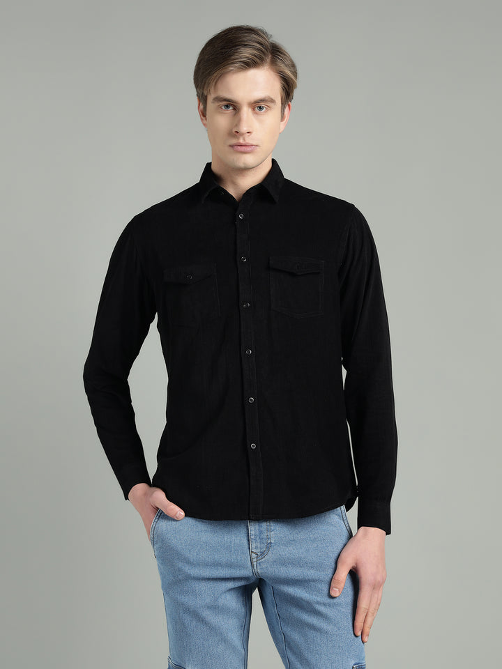 Men’s Fine-Wale Corduroy Casual Wear Shirt