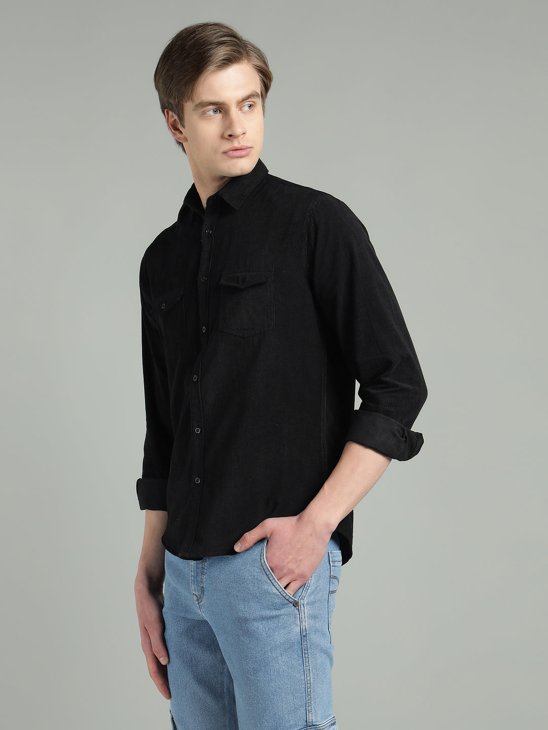 Men’s Fine-Wale Corduroy Casual Wear Shirt