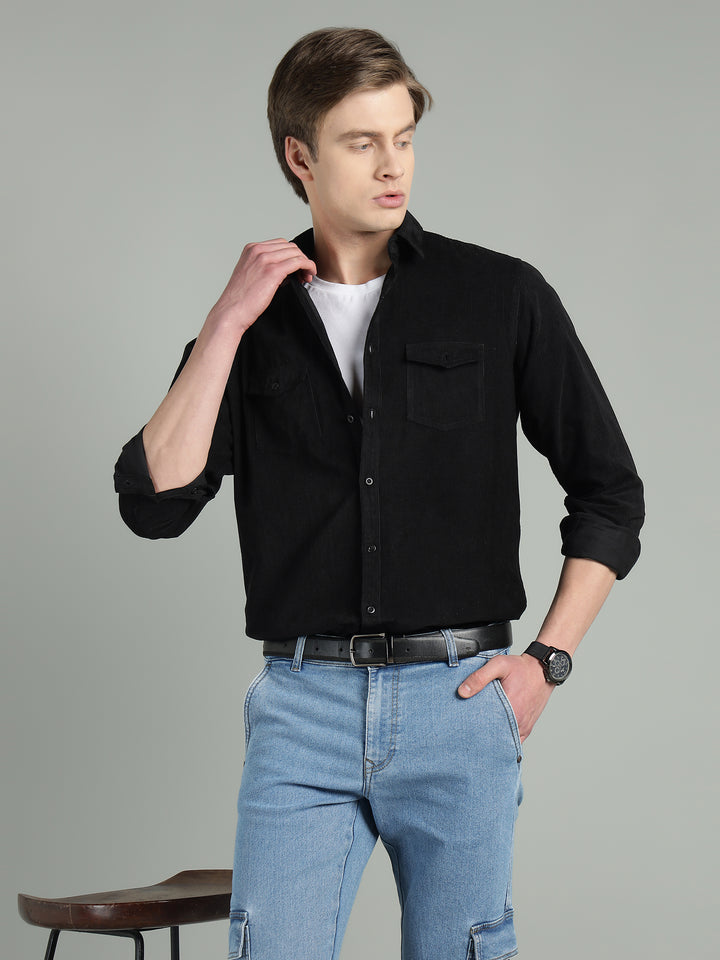Men’s Fine-Wale Corduroy Casual Wear Shirt