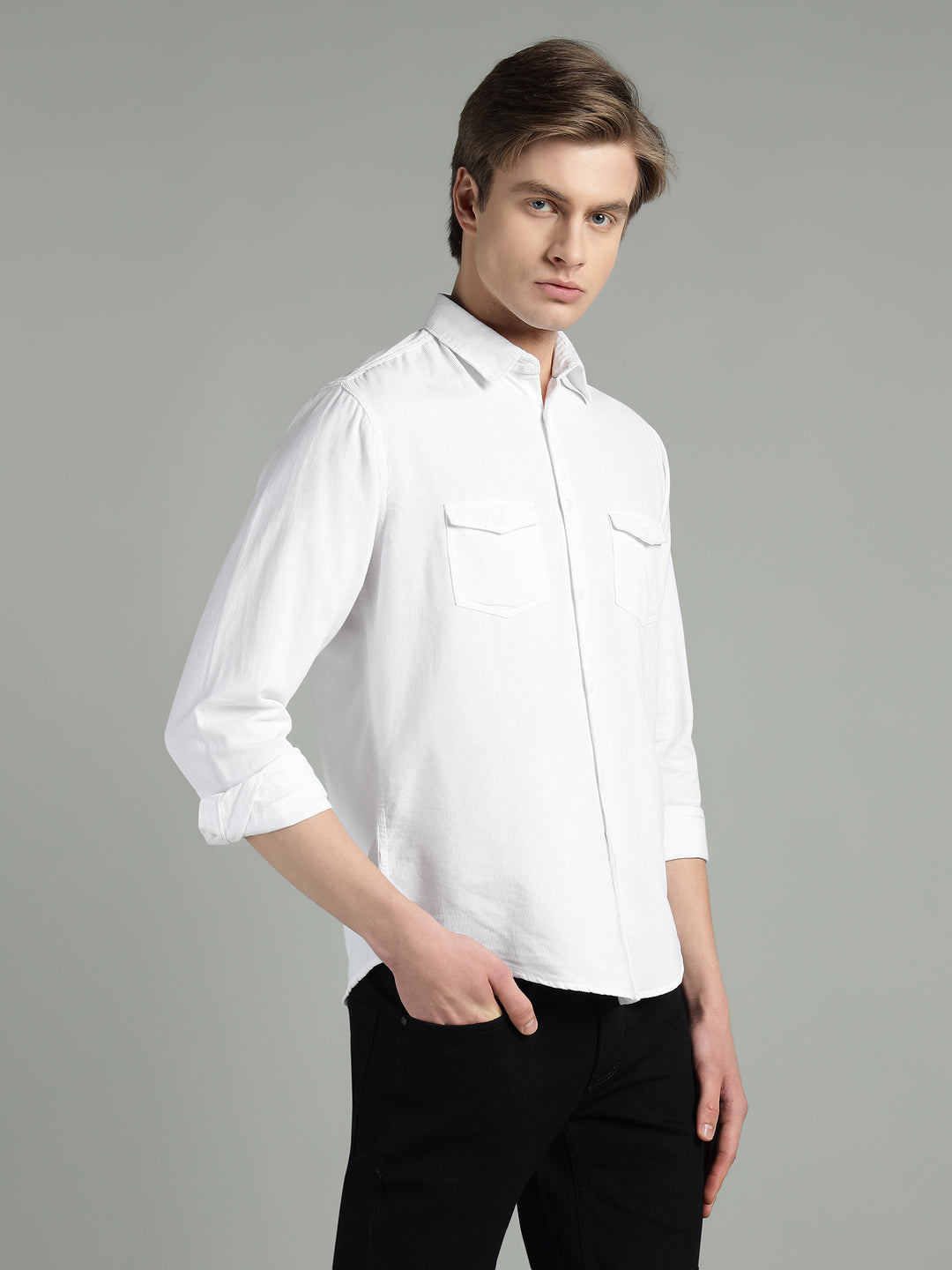 Men’s Fine-Wale Corduroy Casual Wear Shirt
