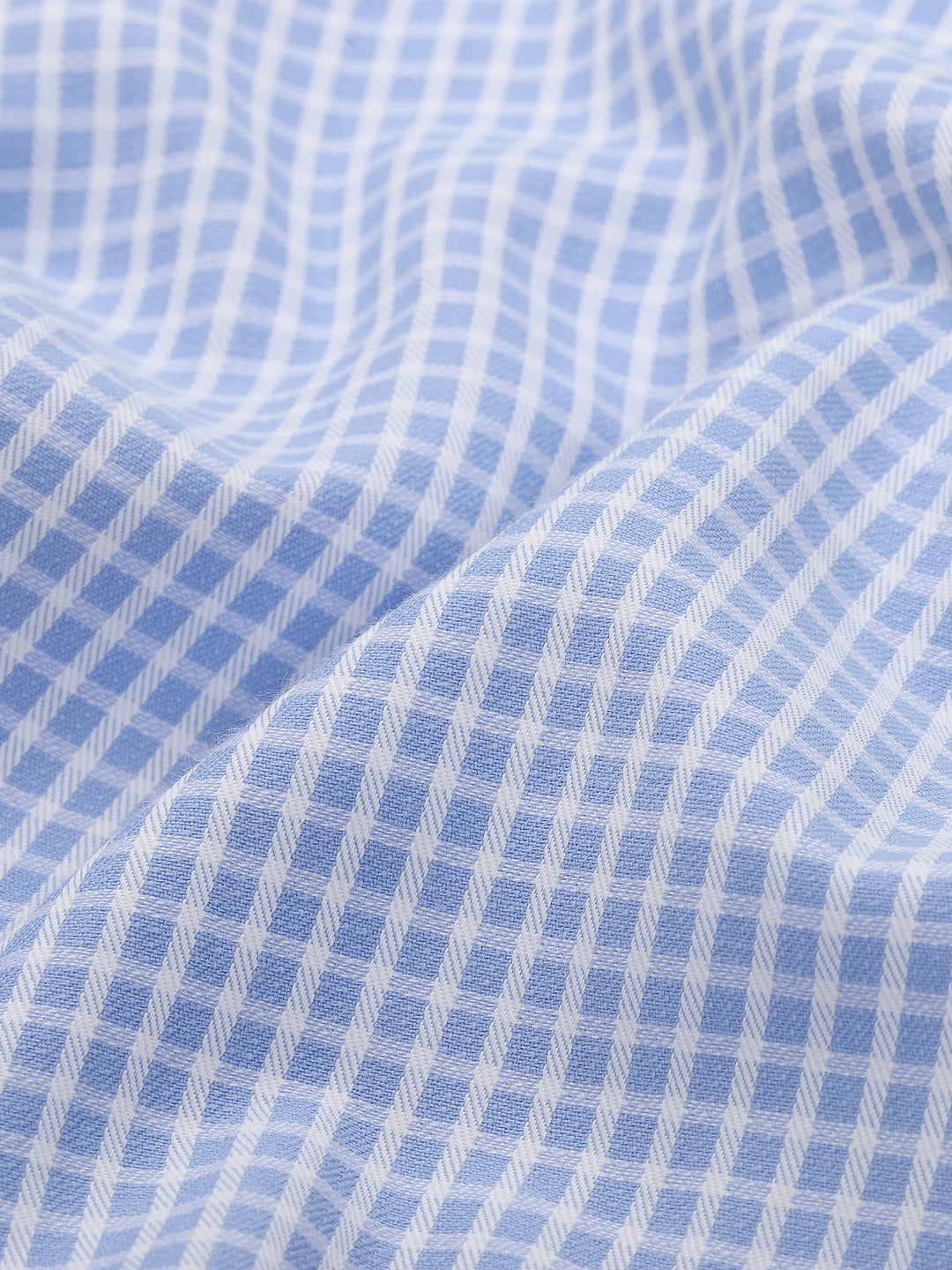 Men’s Blue Micro-Check Slim Fit Formal Shirt