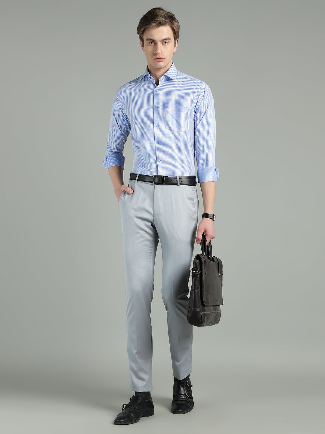 Men’s Slim Fit Twill Formal Trousers
