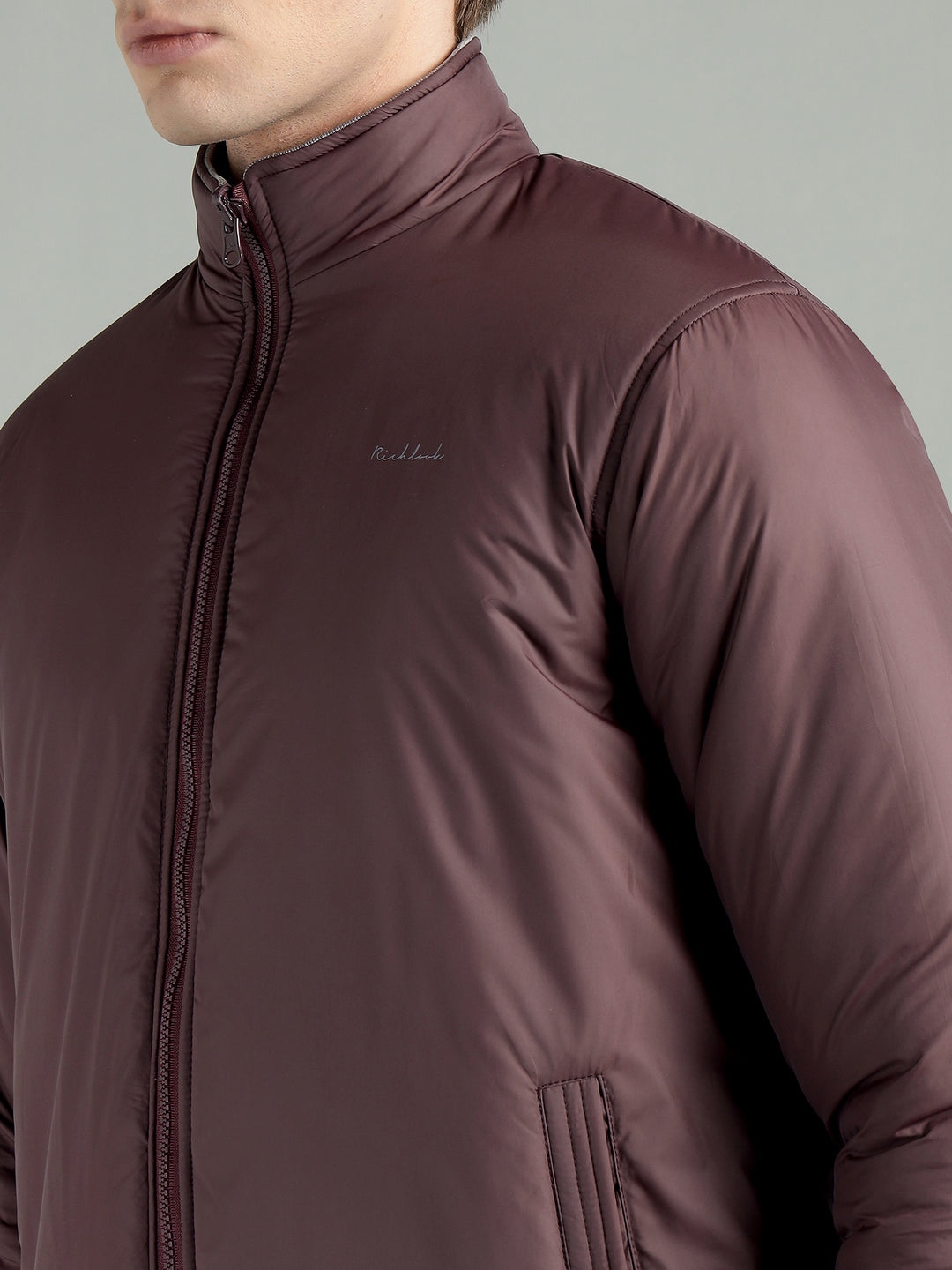 Men’s Puffer Reversible Jacket With Zip Closer