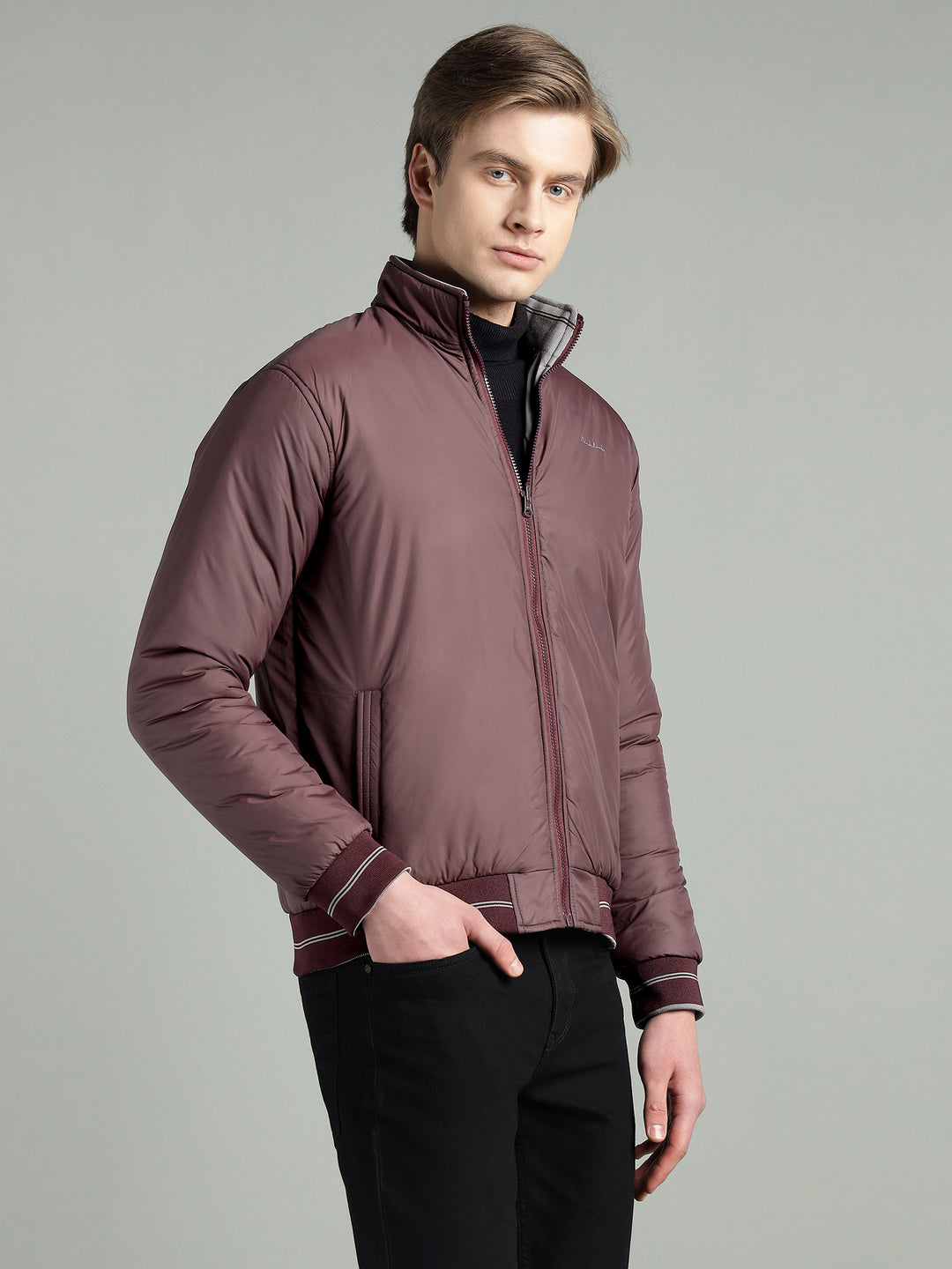 Men’s Puffer Reversible Jacket With Zip Closer