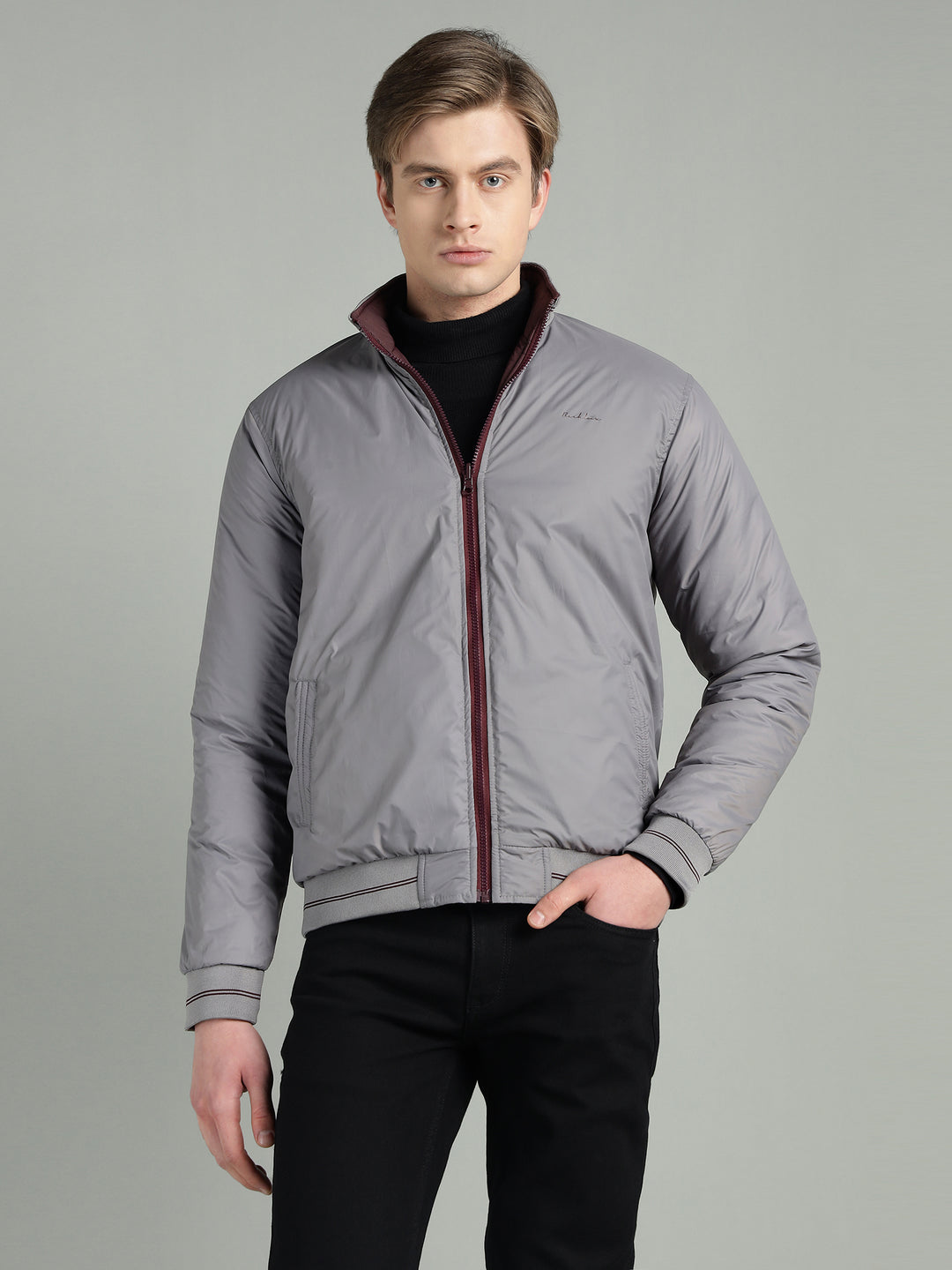 Men’s Puffer Reversible Jacket With Zip Closer