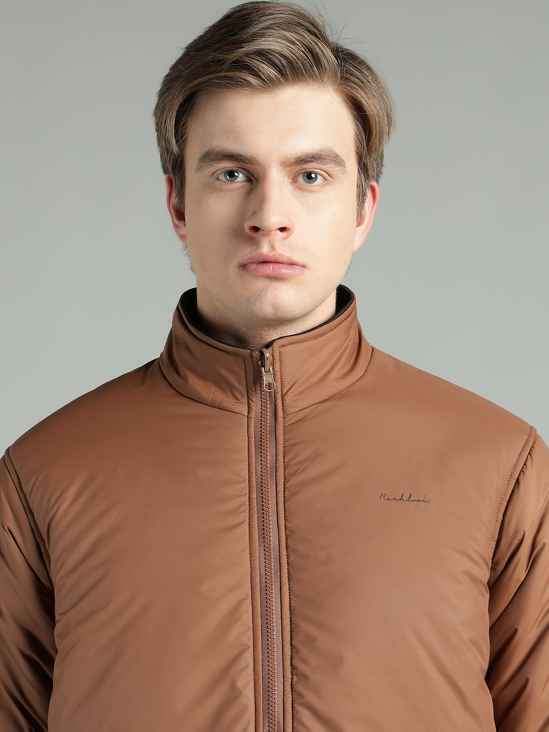 Men’s Puffer Reversible Jacket With Zip Closer