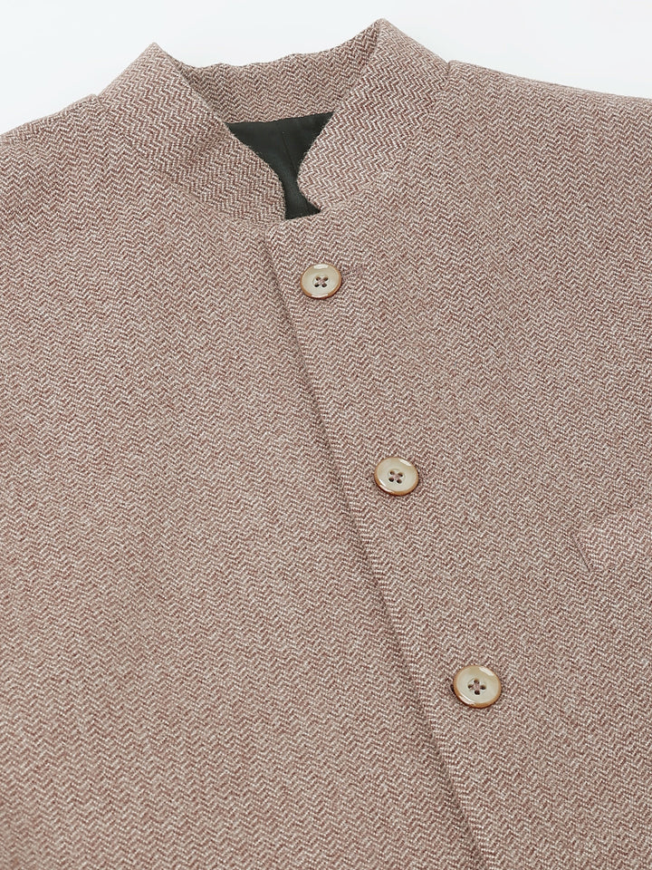 Richlook Jawahar Jacket Tan waistcoat for Men's