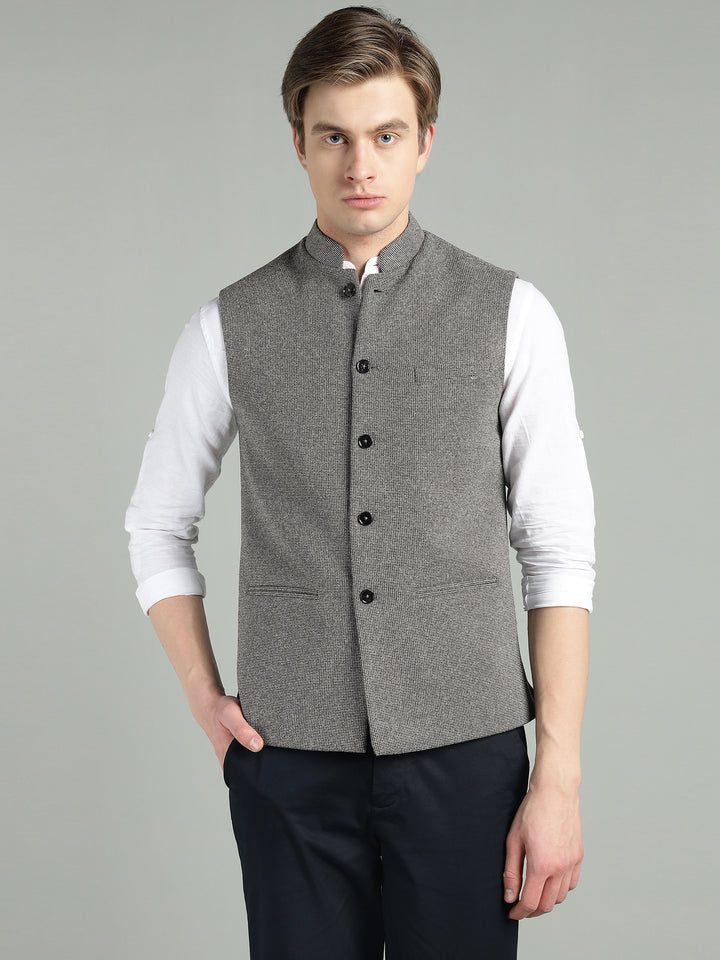 Men’s Textured Nehru Jacket