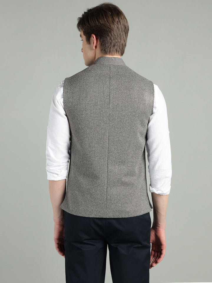Men’s Textured Nehru Jacket