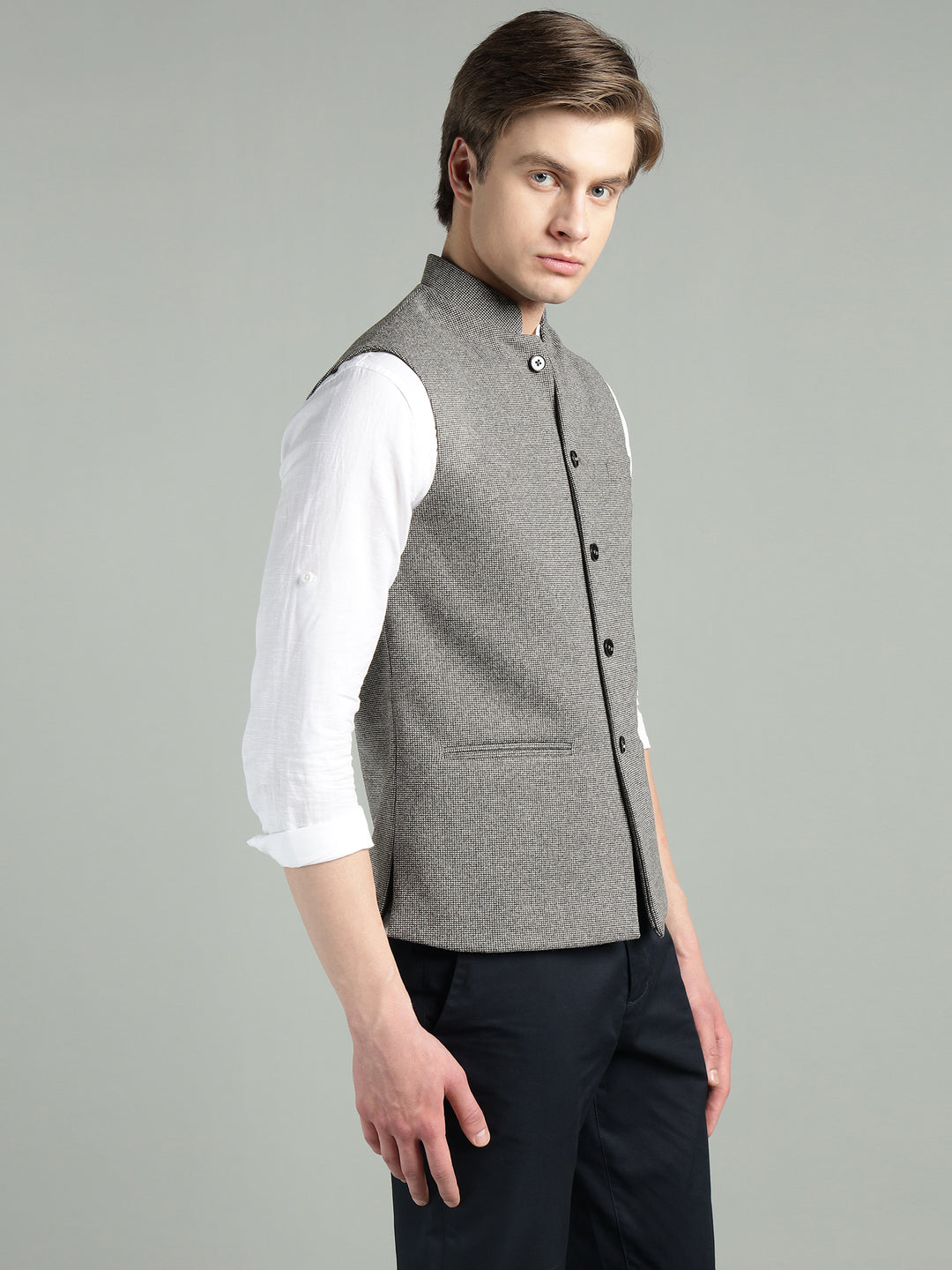 Men’s Textured Nehru Jacket