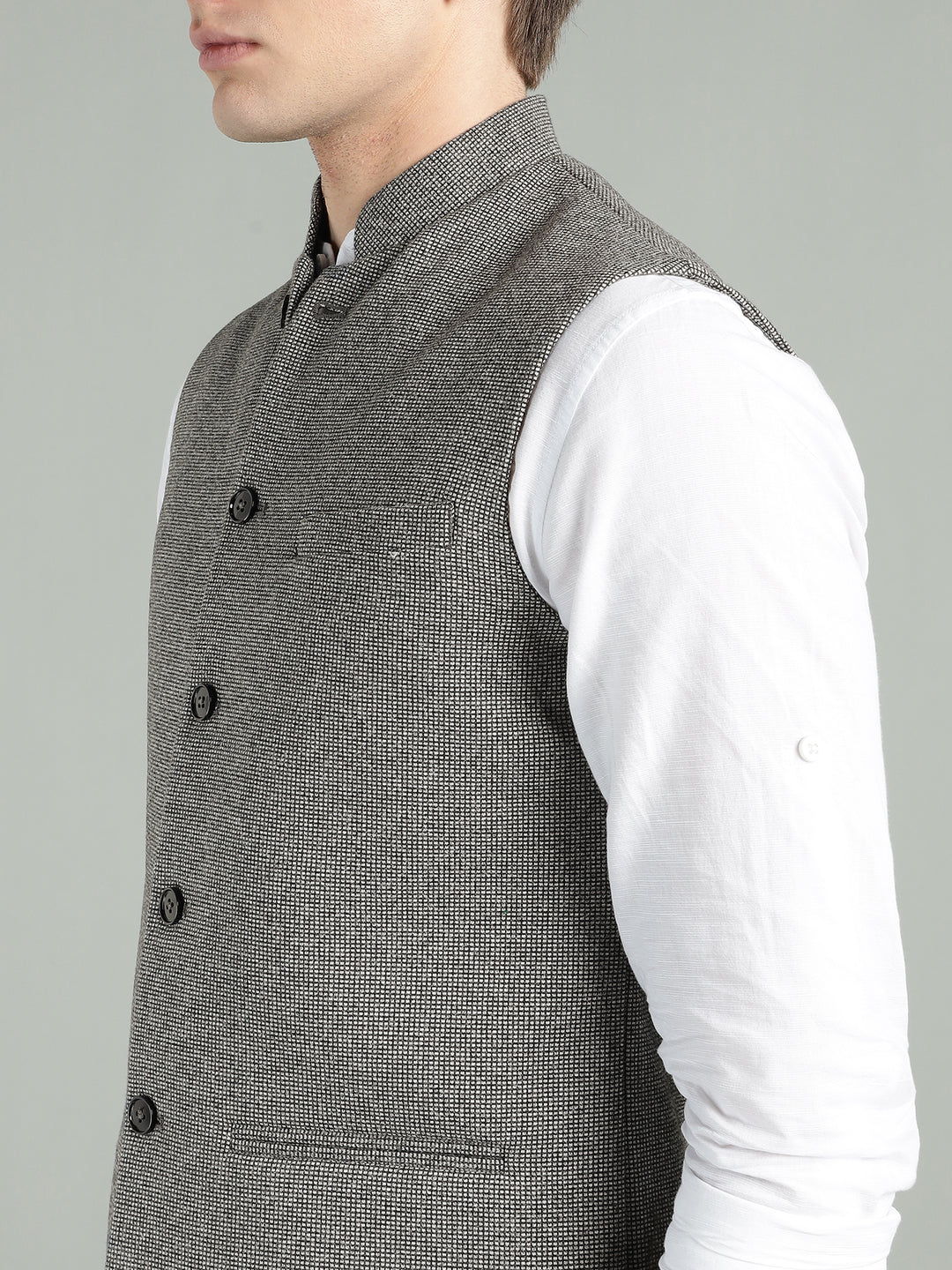 Men’s Textured Nehru Jacket