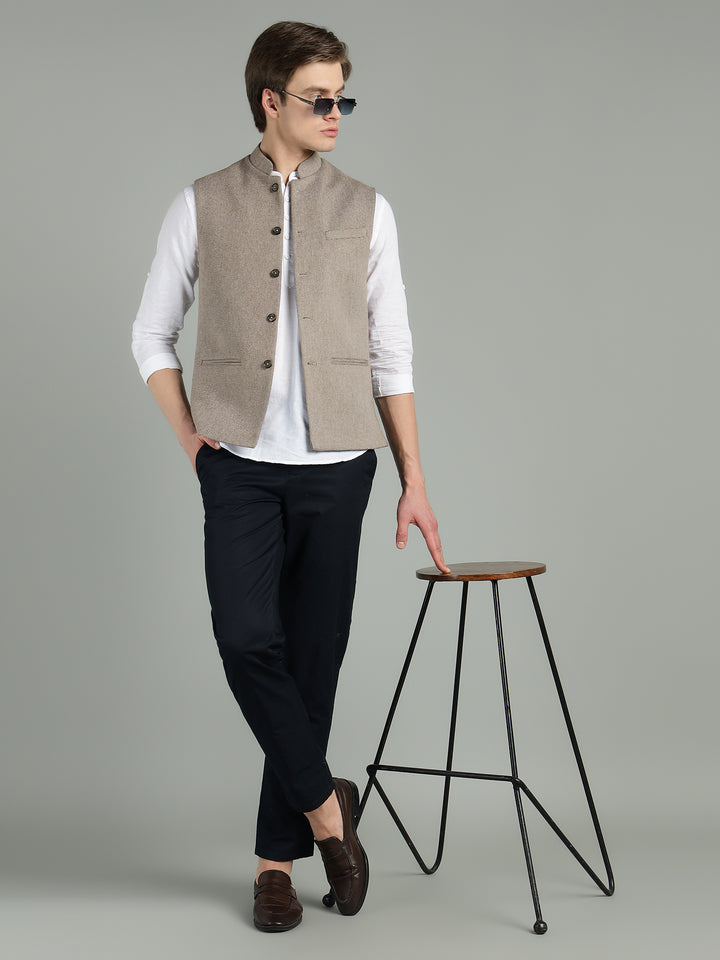 Men’s Textured Nehru Jacket