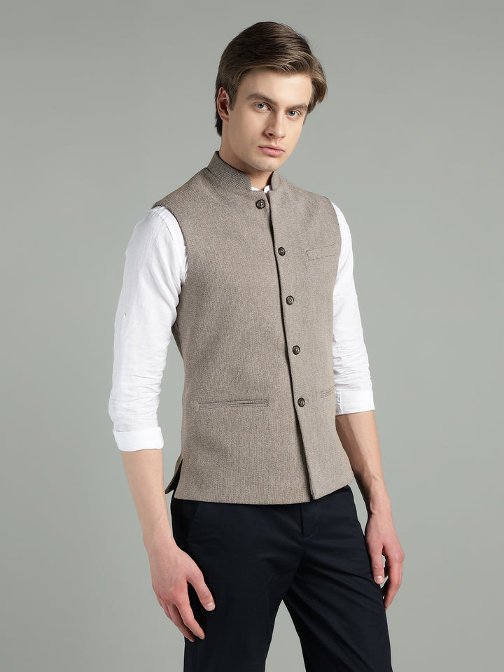 Men’s Textured Nehru Jacket