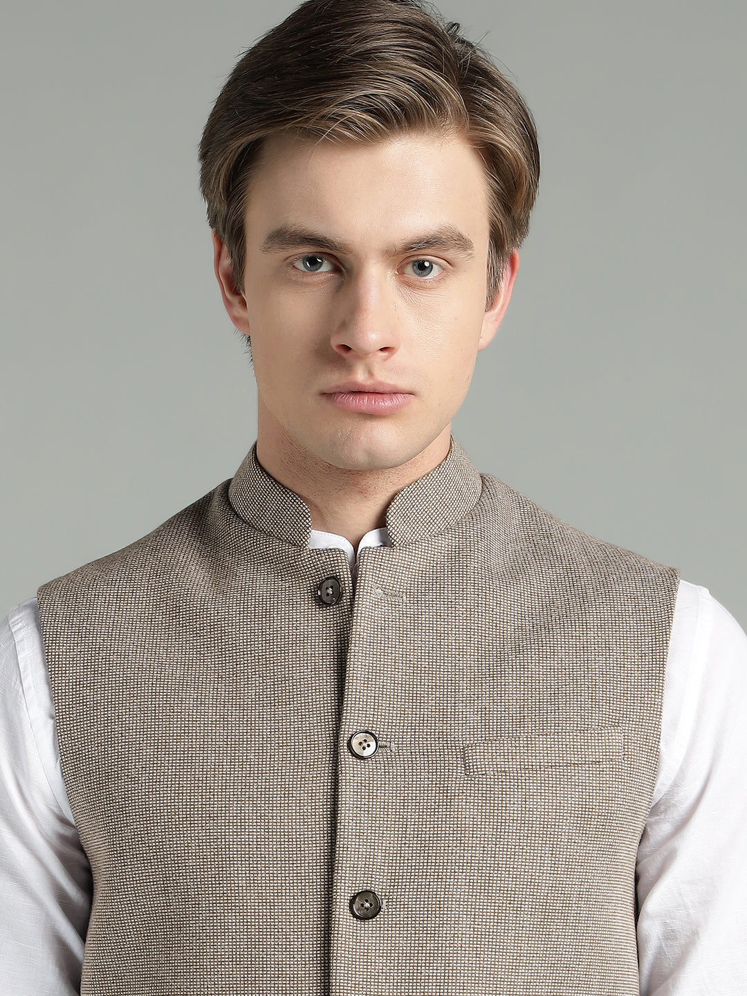 Men’s Textured Nehru Jacket