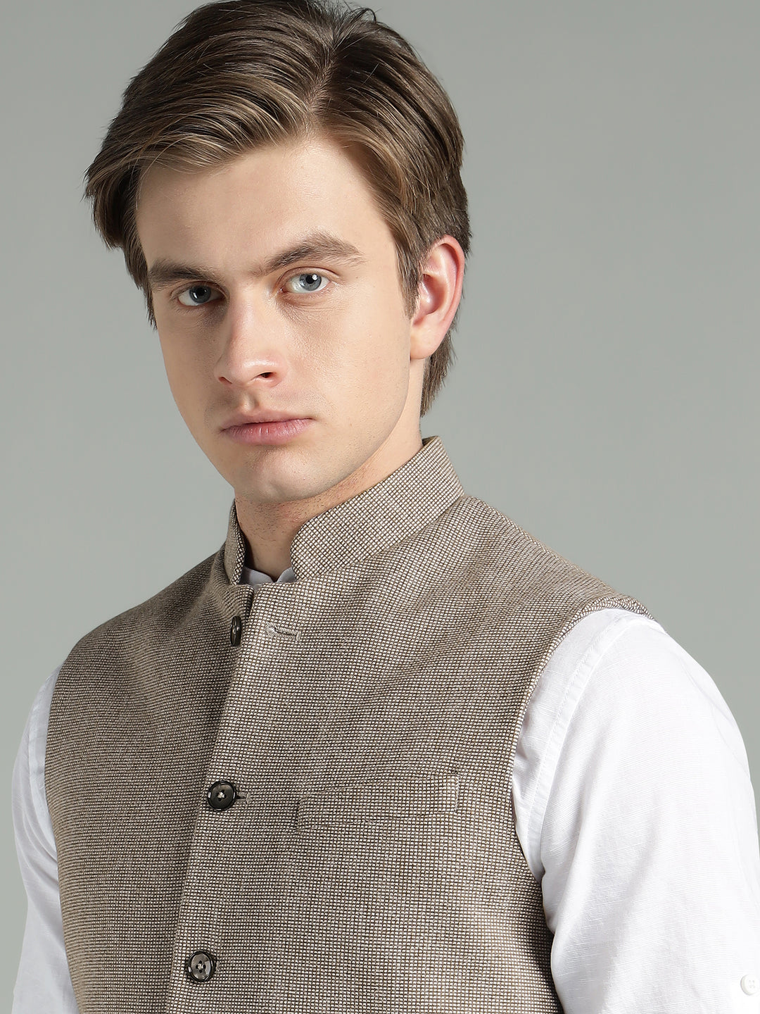 Men’s Textured Nehru Jacket