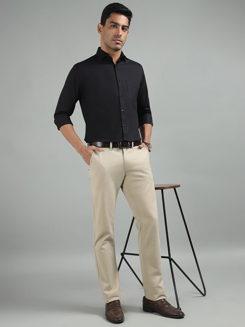 men-black-standard-fit-textured-club-wear-shirt-cls-0147-black