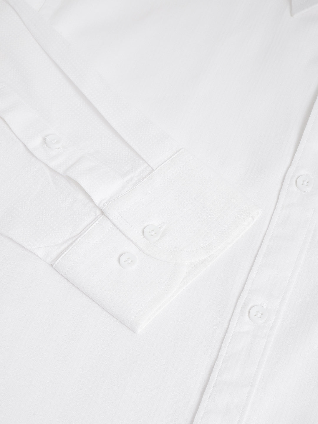 Men White Regular Fit Solid Formal Shirt