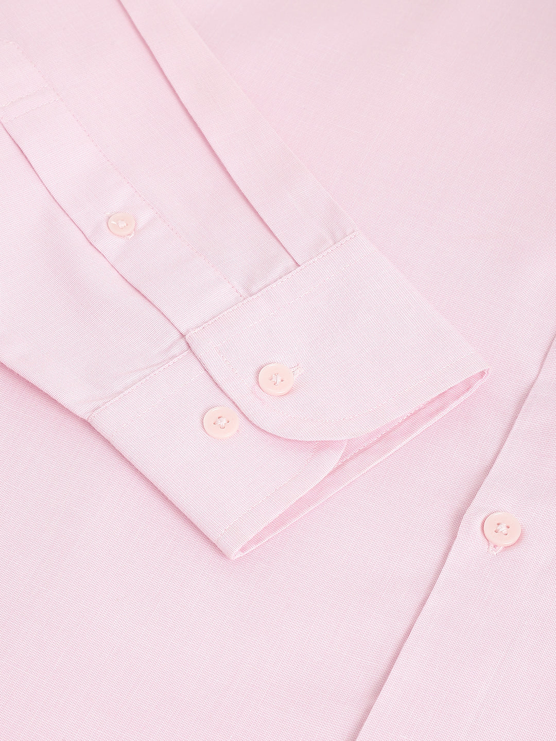 Men Pink Regular Fit Solid Formal Shirt