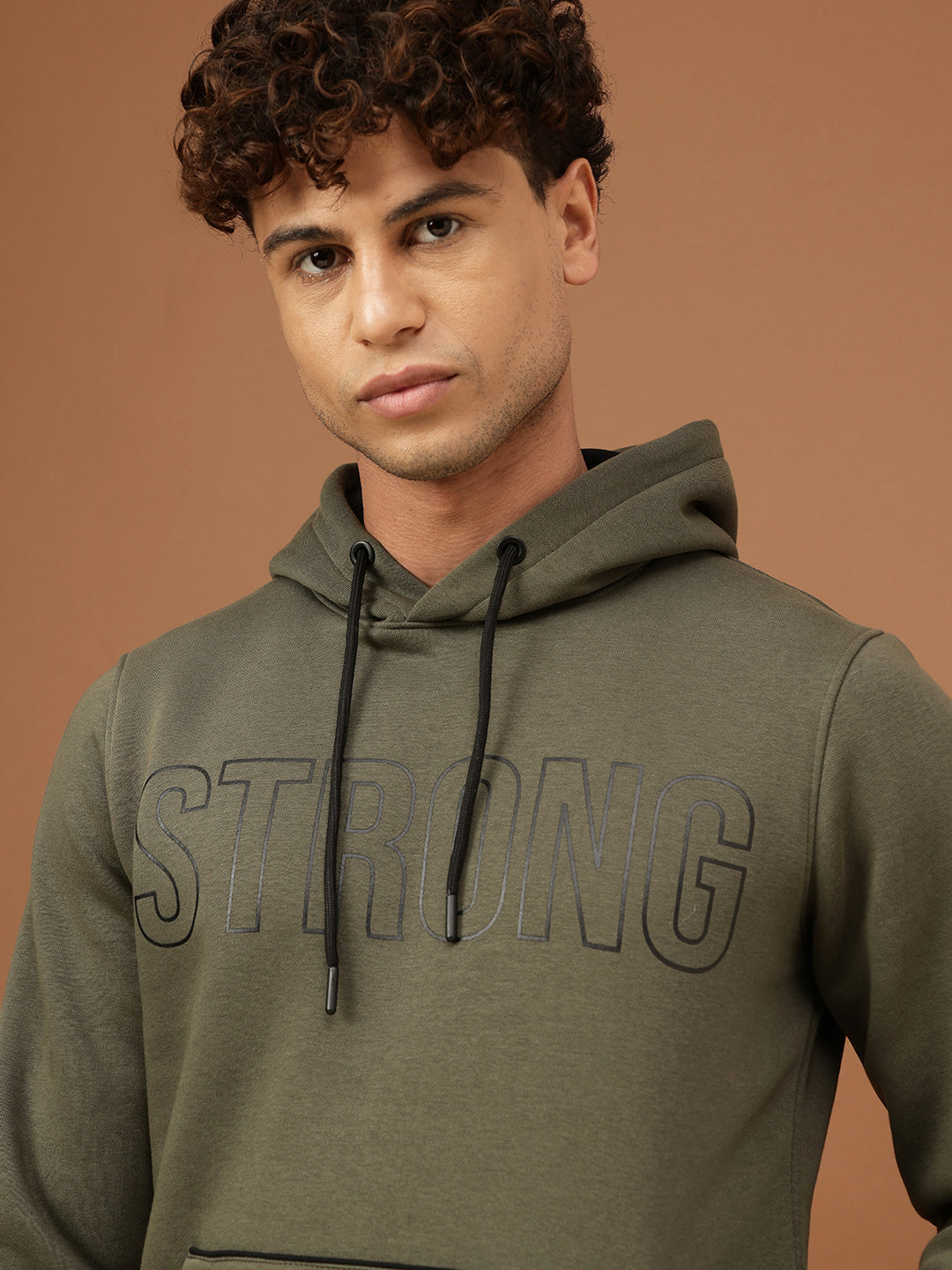 Richlook Men Olive Hoodie