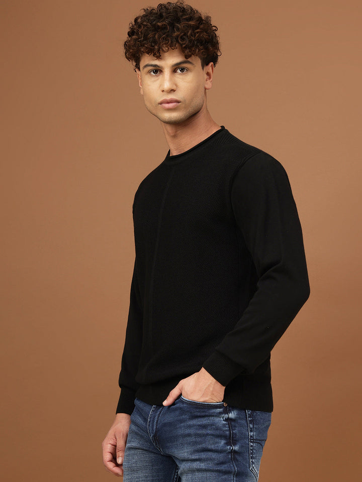 men-self-design-sweater-sw-0004-black