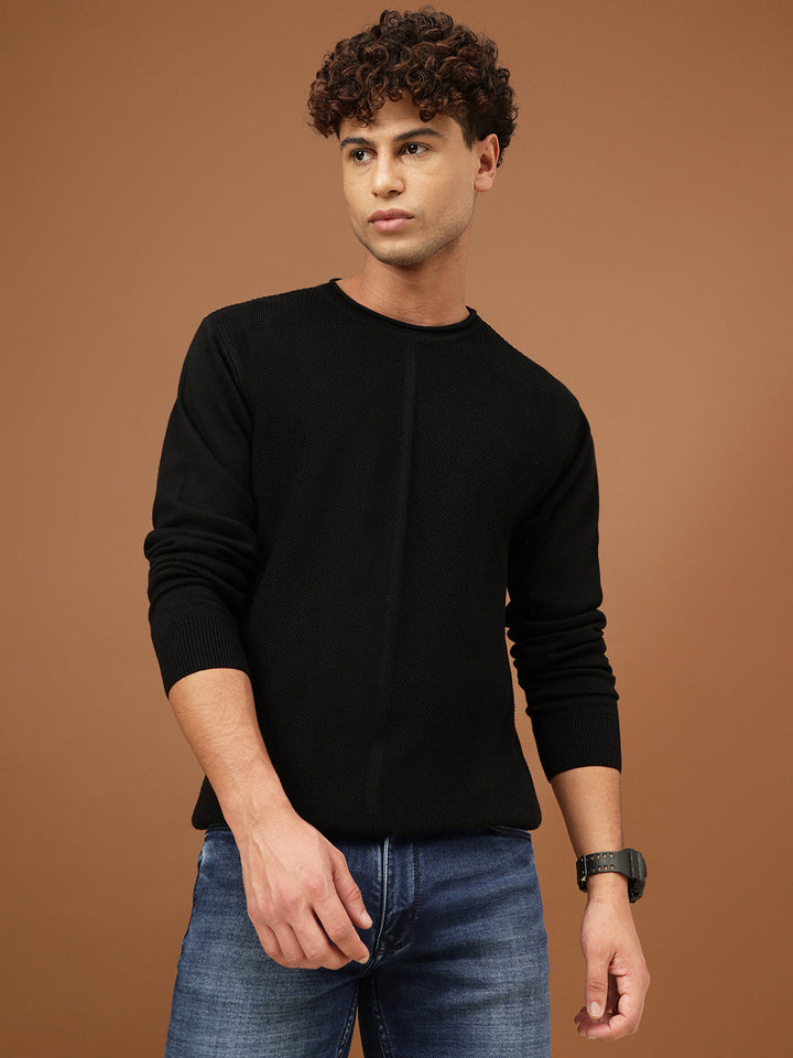 men-self-design-sweater-sw-0004-black