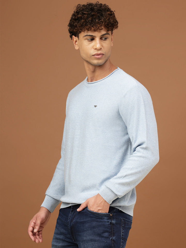 men-crew-neck-mã©lange-sweater-sw-0006-sky-melange-m