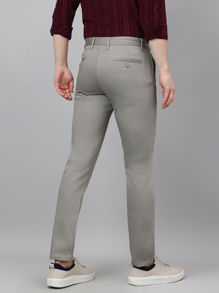 Men Casual Grey Chinos Trouser