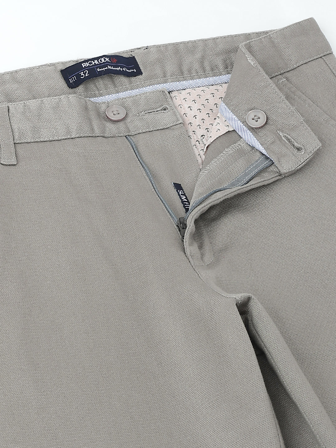 Men Casual Grey Chinos Trouser