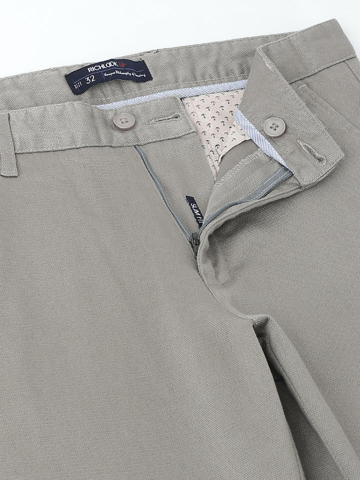 Men Casual Grey Chinos Trouser
