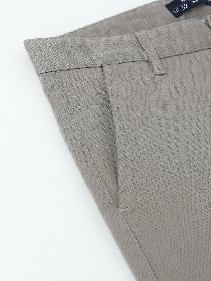 Men Casual Grey Chinos Trouser