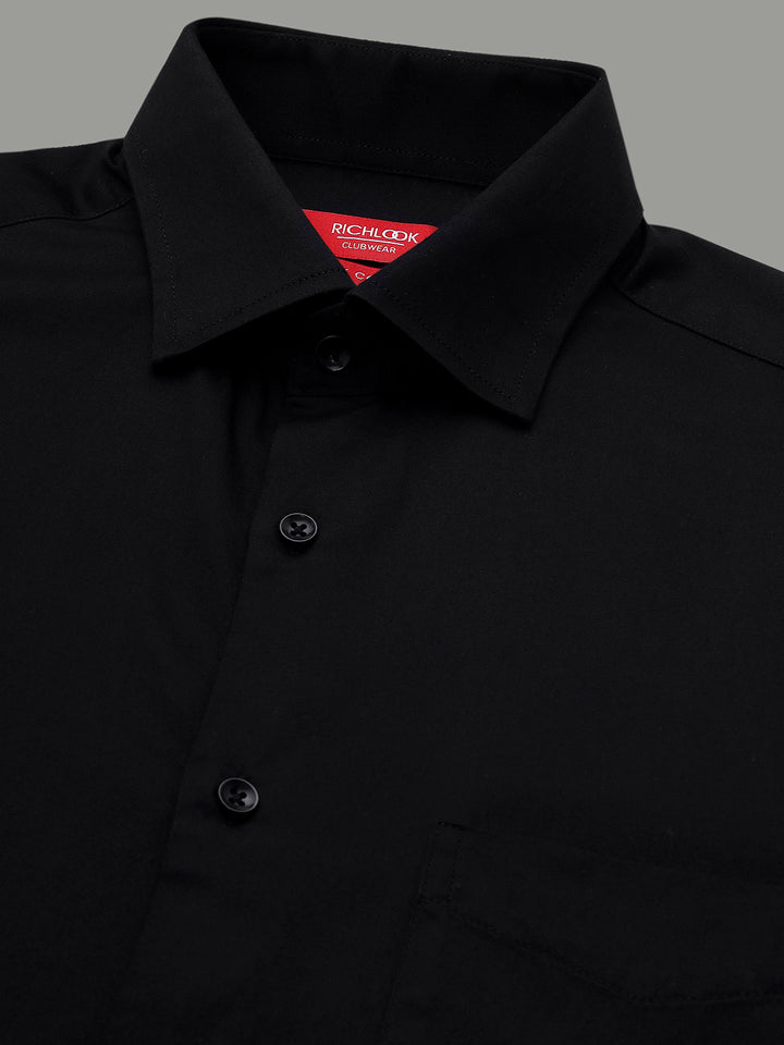 Men Black Cotton Partywear Shirt