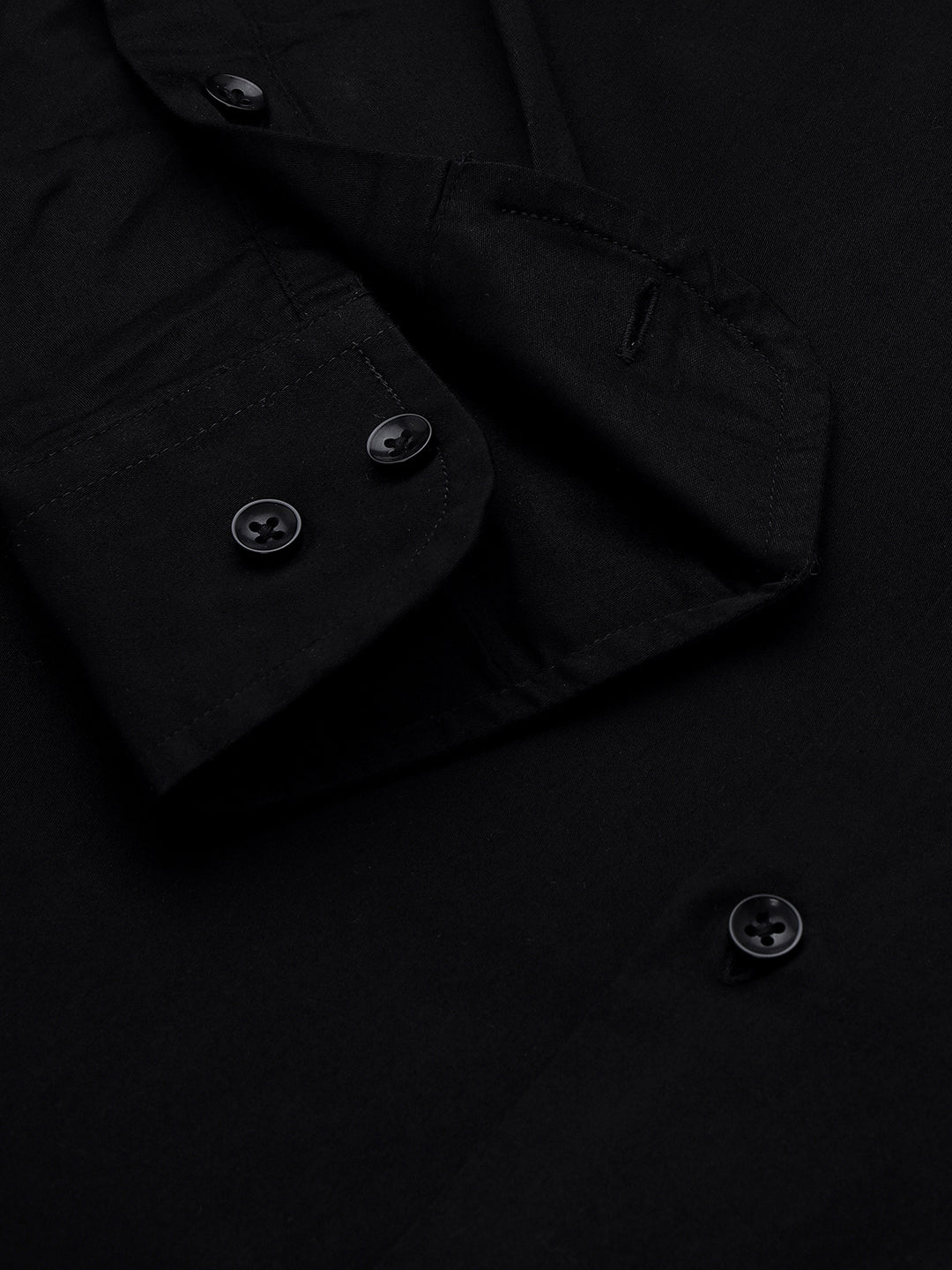 Men Black Cotton Partywear Shirt