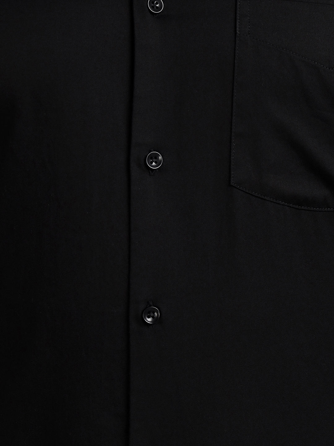 Men Black Cotton Partywear Shirt