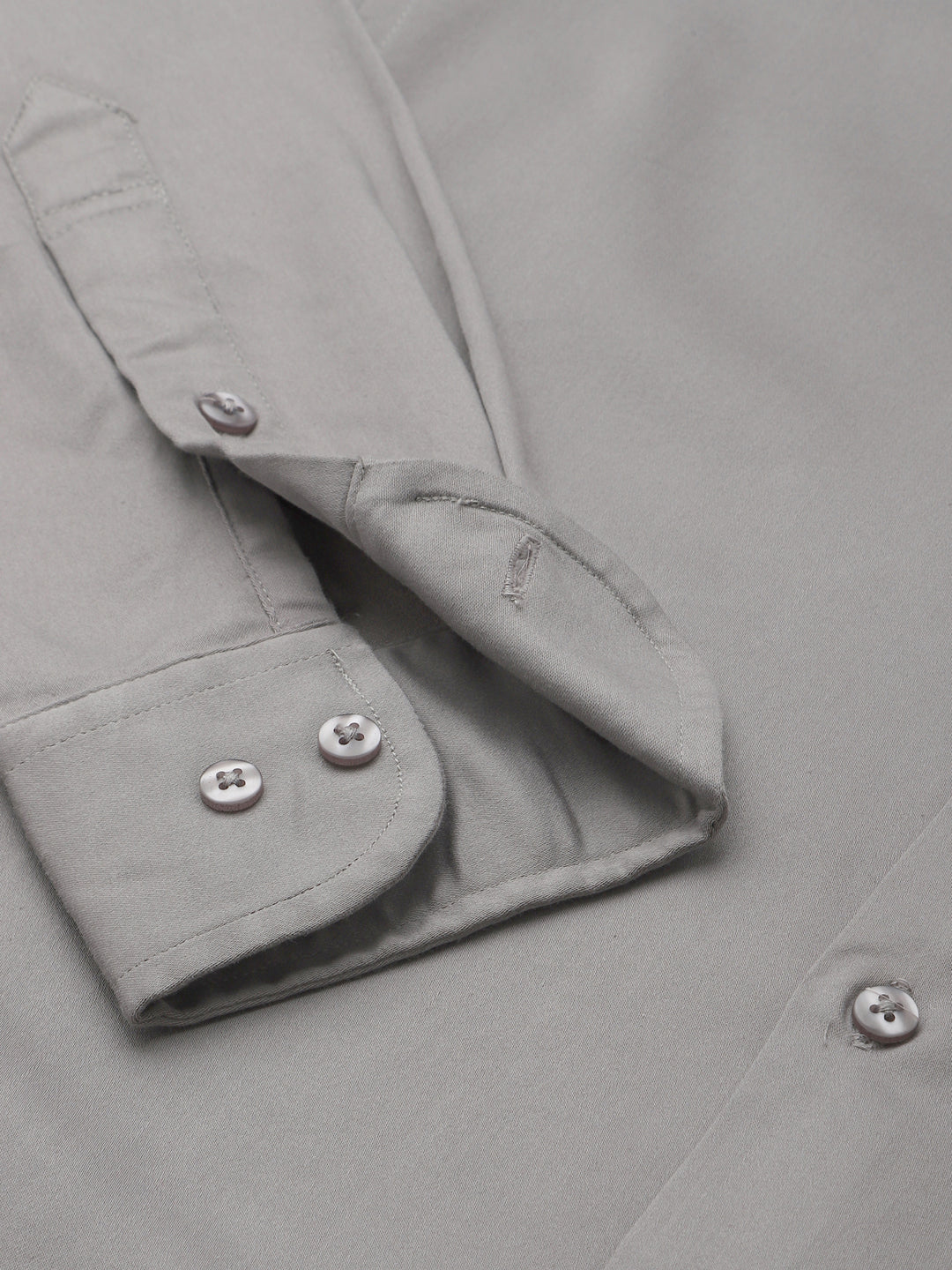 Men Grey Lycra Cotton Partywear Shirt