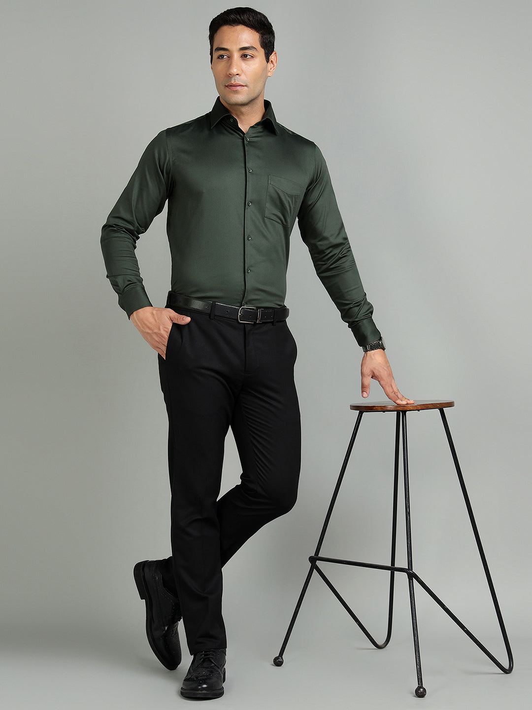 green dress shirt with black pants Black Pants Green Shirt
