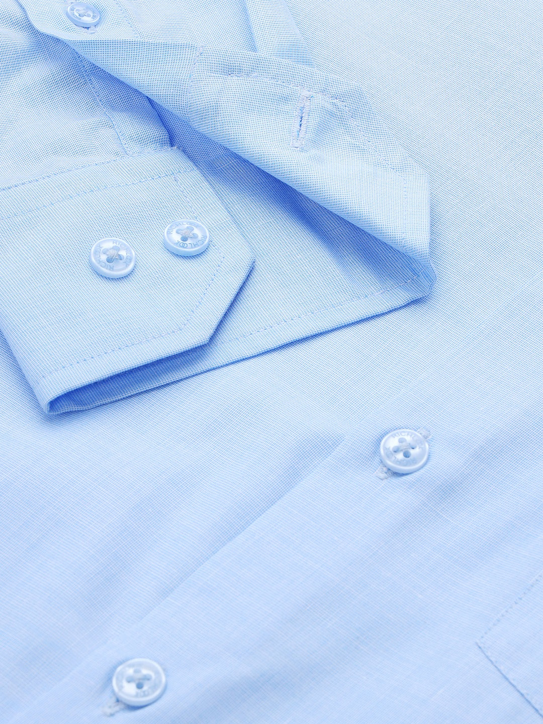 Men Blue Cotton Formal Shirt