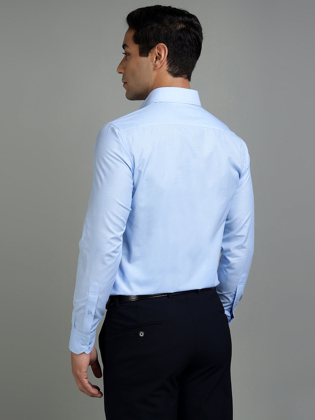 Men Blue Cotton Formal Shirt