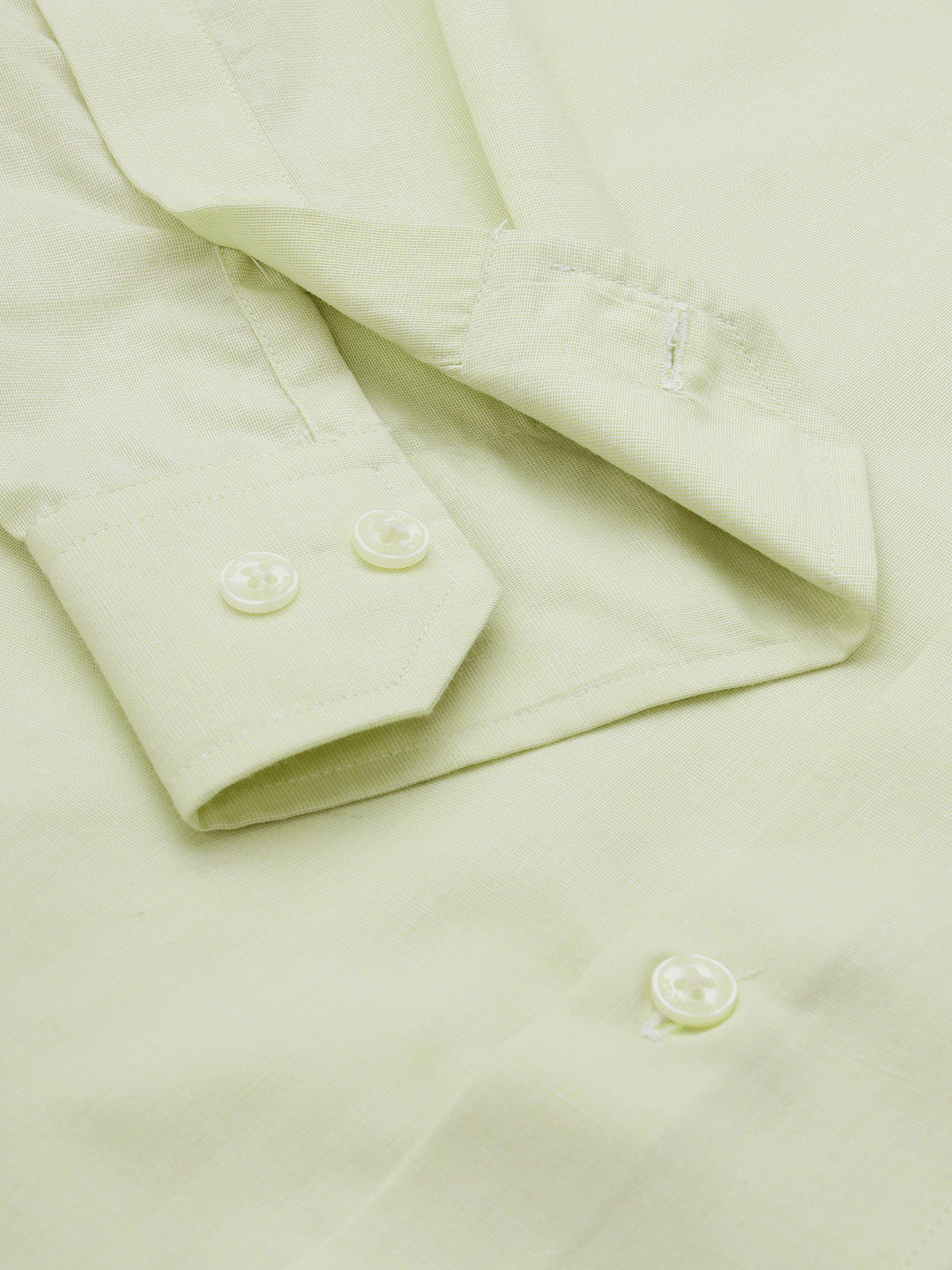 Men Lime Green Cotton Formal Shirt