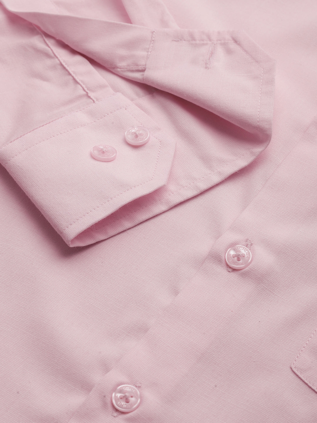Men Pink Cotton Formal Shirt