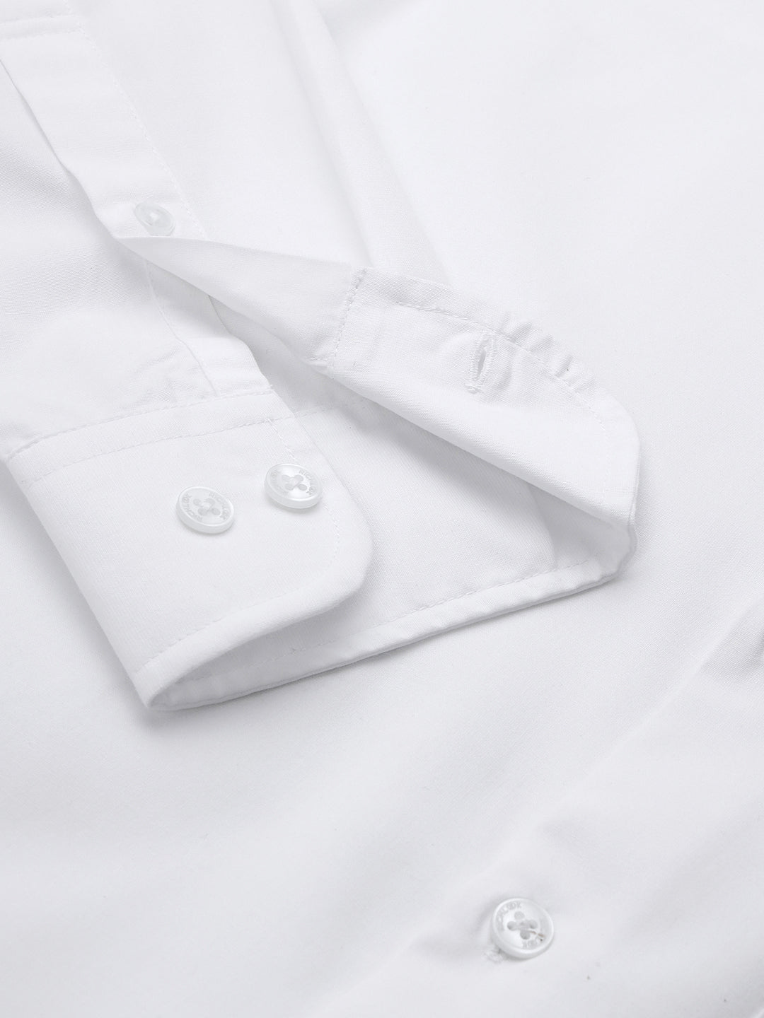 Men White Cotton Formal Shirt