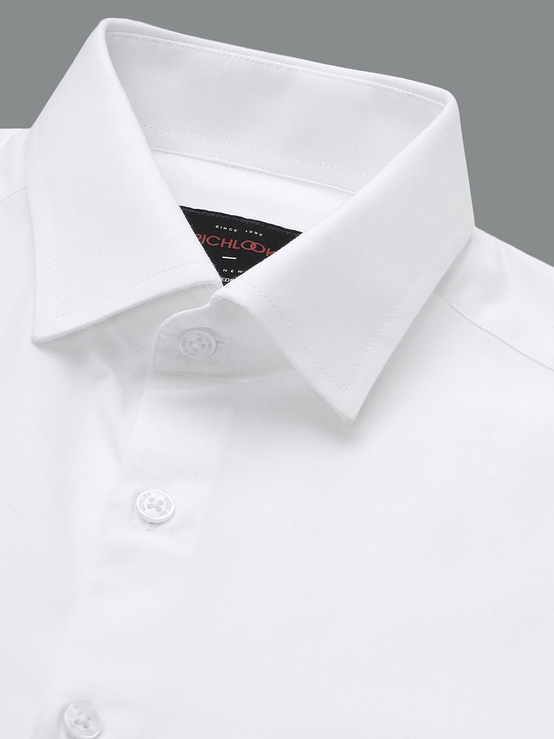 Men White Cotton Formal Shirt