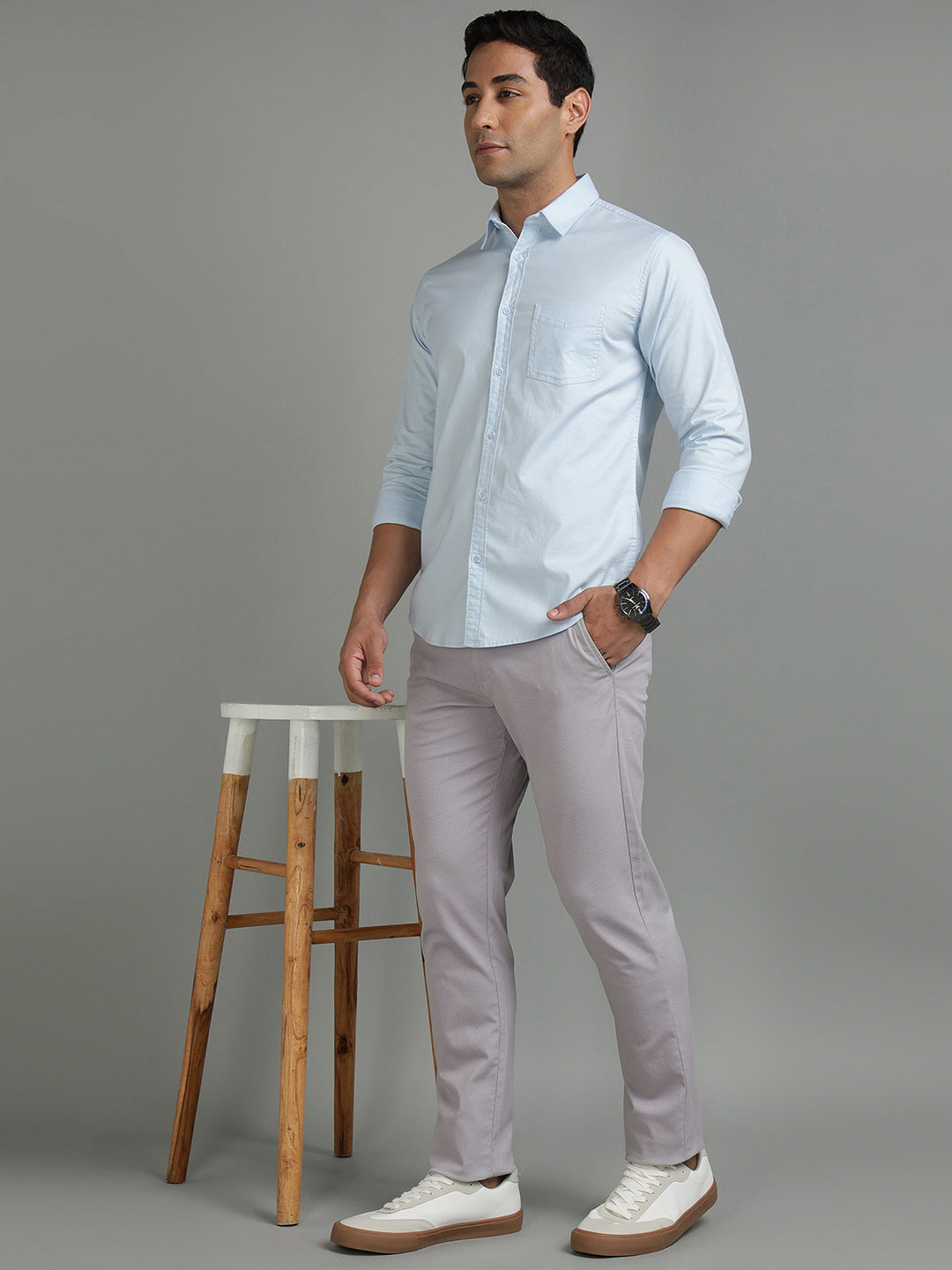 Men Slim Fit Casual Trouser