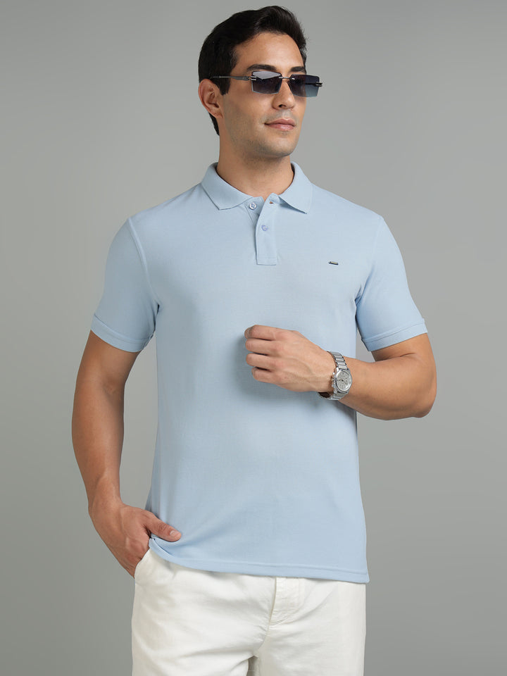 Men Sky Polo T-Shirt
