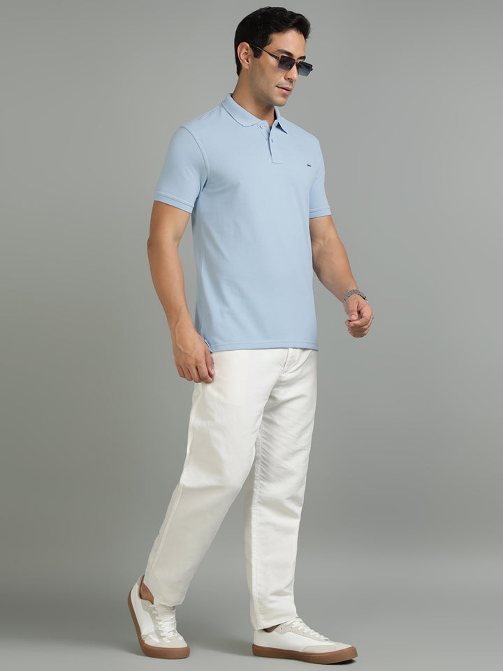 Men Sky Polo T-Shirt