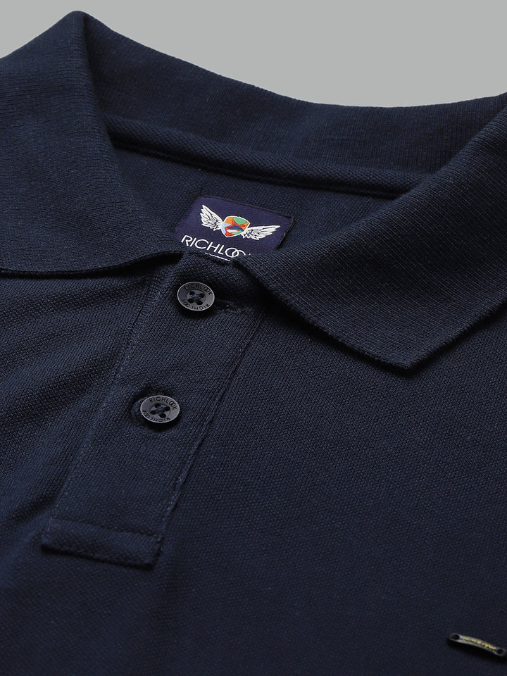 Men Navy Polo T-Shirt