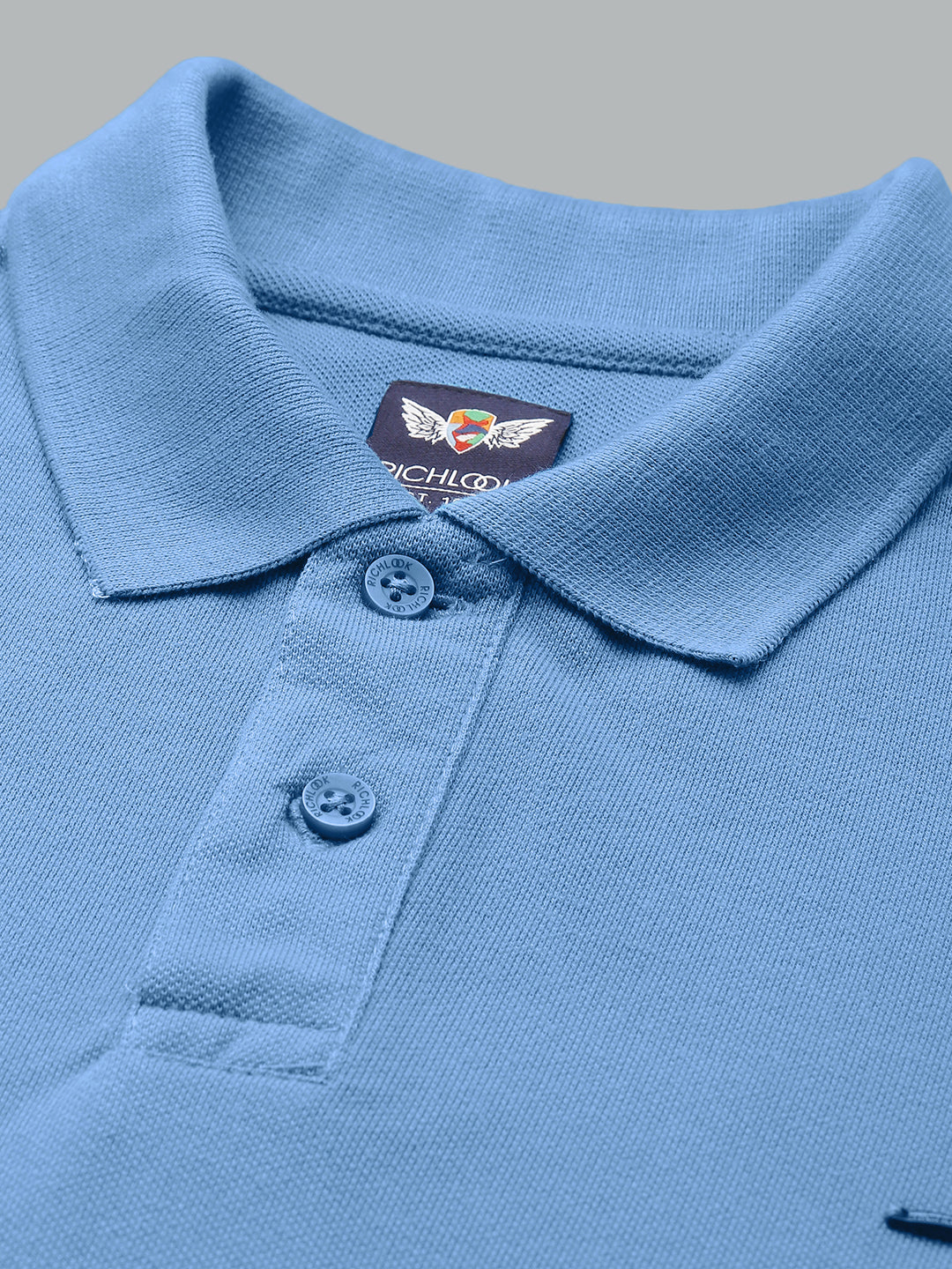 Men Sky Blue Polo T-Shirt