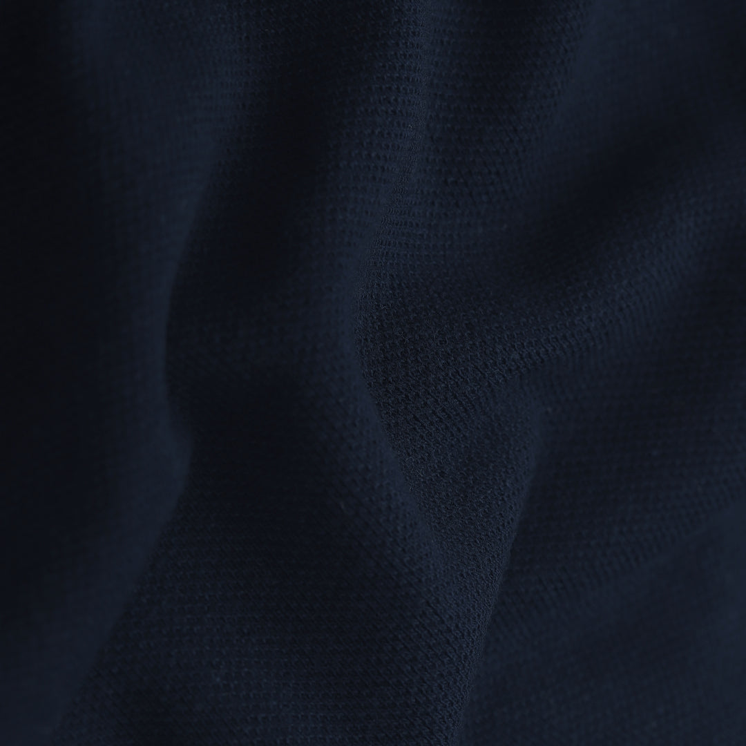 Men's White & Navy Blue Cotton Polo T-Shirt