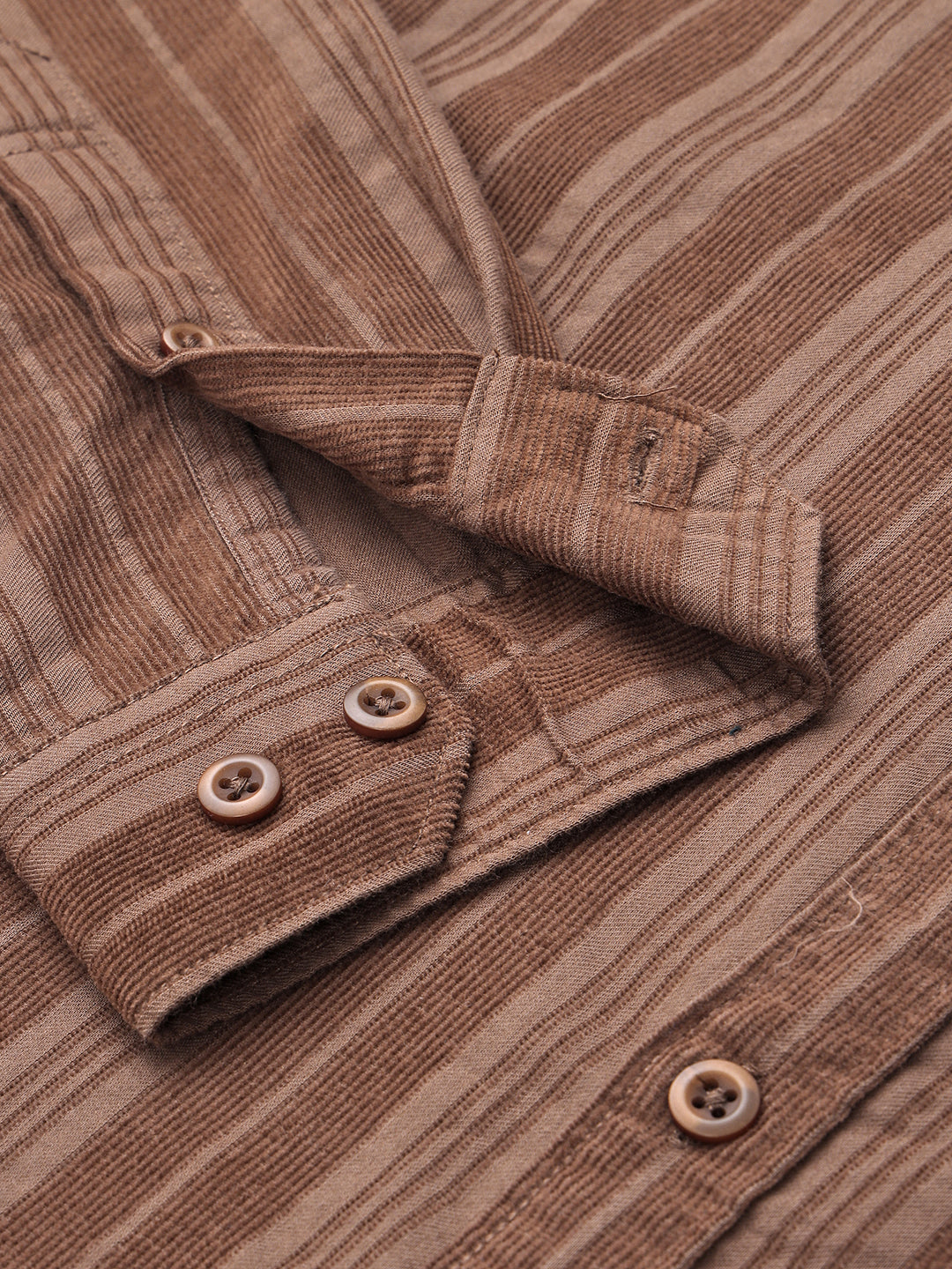 Men Sepia Cotton Casual Shirt
