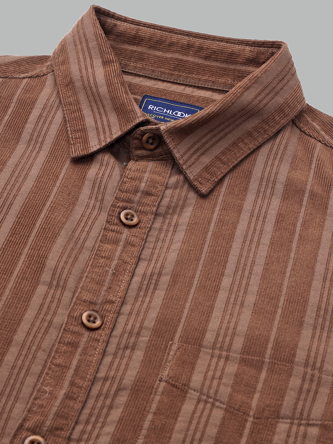 Men Sepia Cotton Casual Shirt